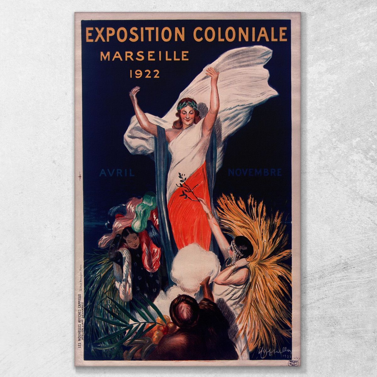Colonial Exhibition Marseille 1922 Leonetto Cappiello lcp45 canvas print 