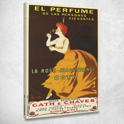 La Rose Jacqueminot Coty Leonetto Cappiello lcp61 canvas print 