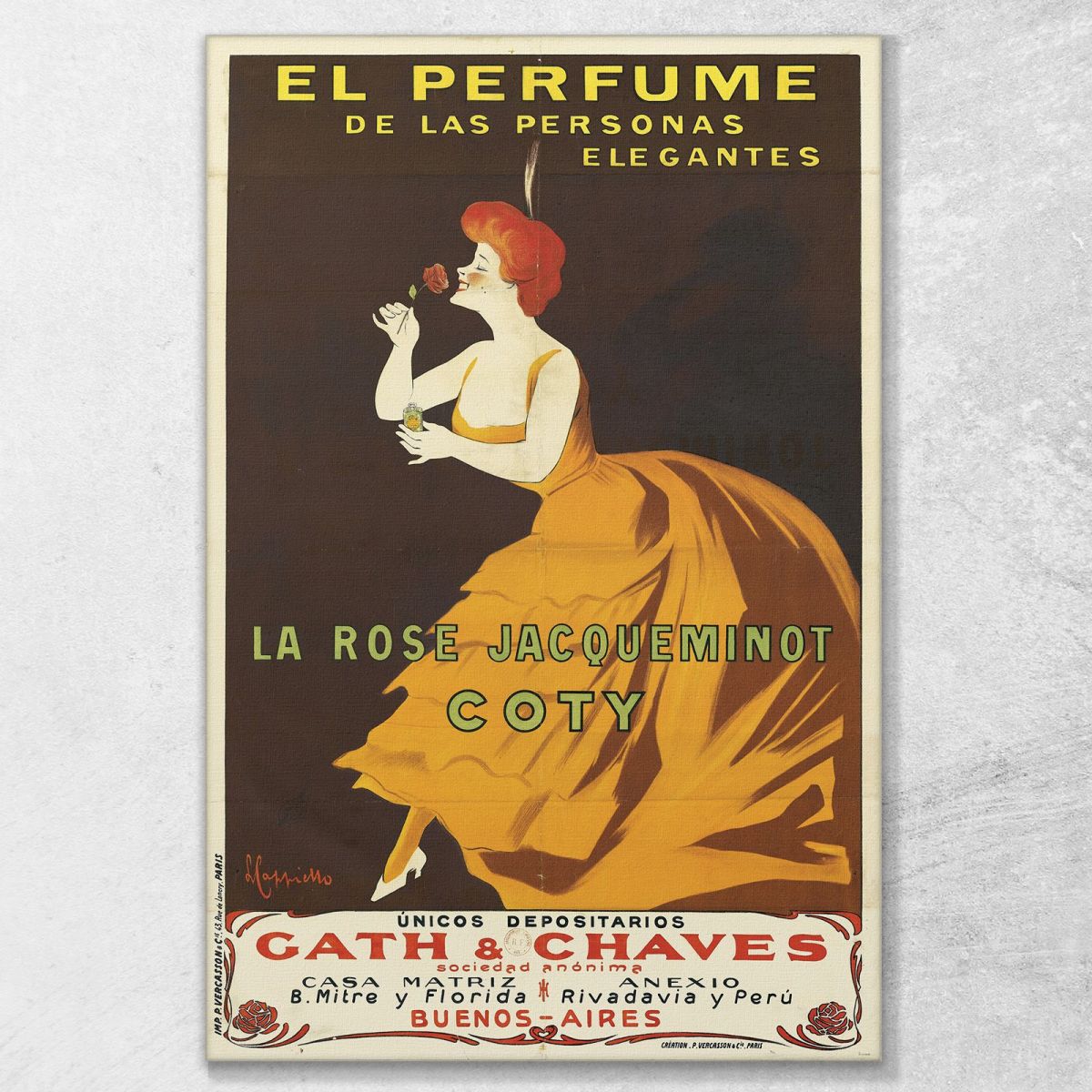 La Rose Jacqueminot Coty Leonetto Cappiello lcp61 canvas print 