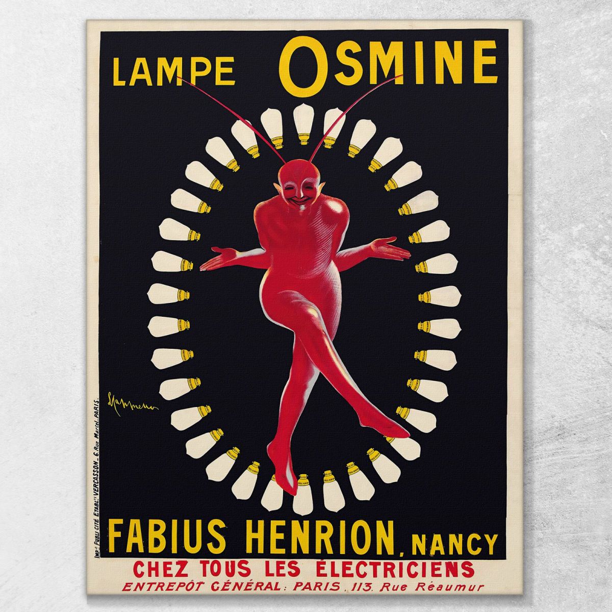Osmine Lamp Leonetto Cappiello lcp63 canvas print 