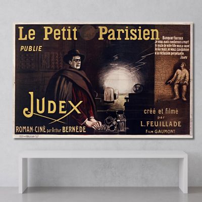 Le Petit Parisien Publishes Judex Novel-Cinema By Arthur Bernède Leonetto Cappiello lcp70 canvas print 