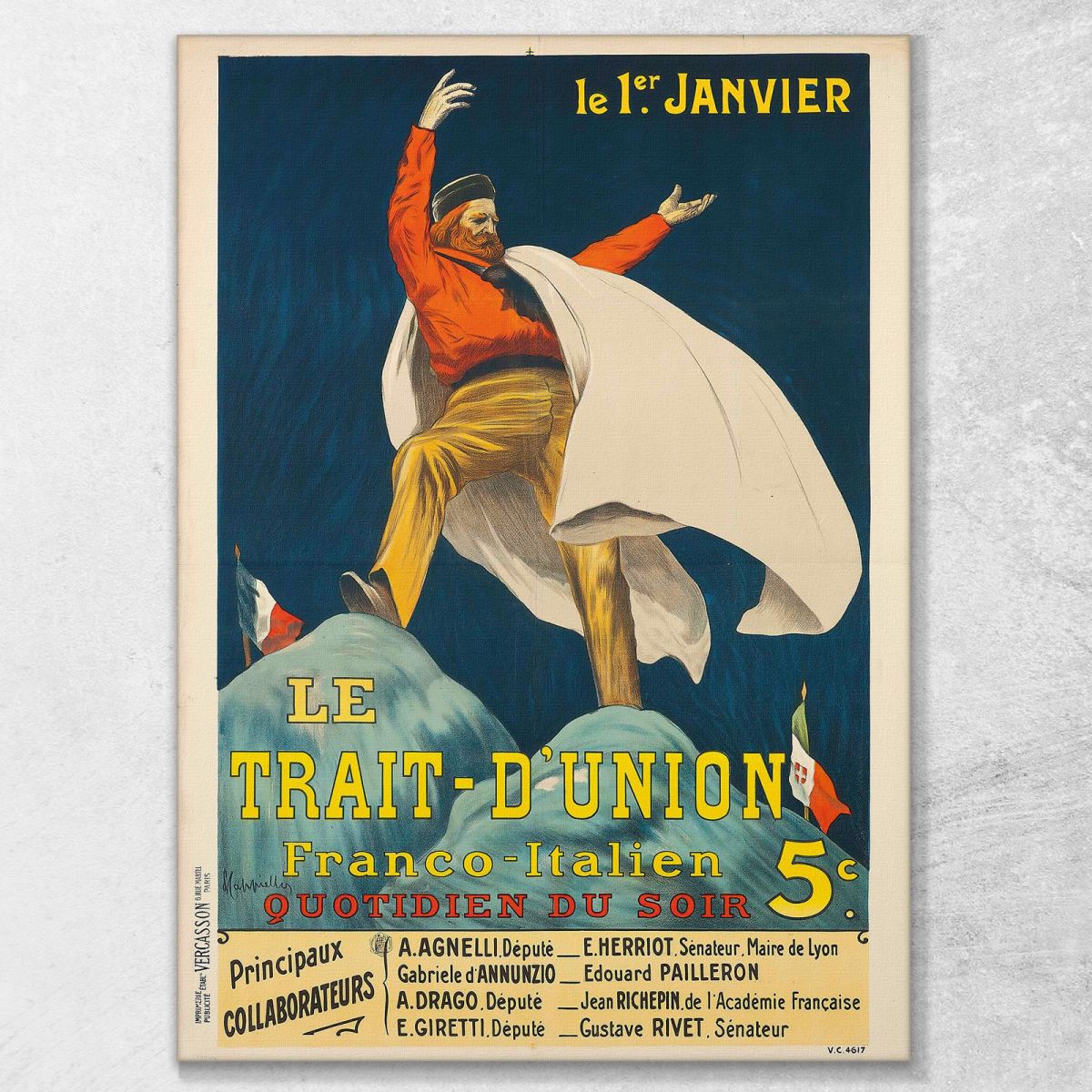 The Trait-D Union Leonetto Cappiello lcp73 canvas print 