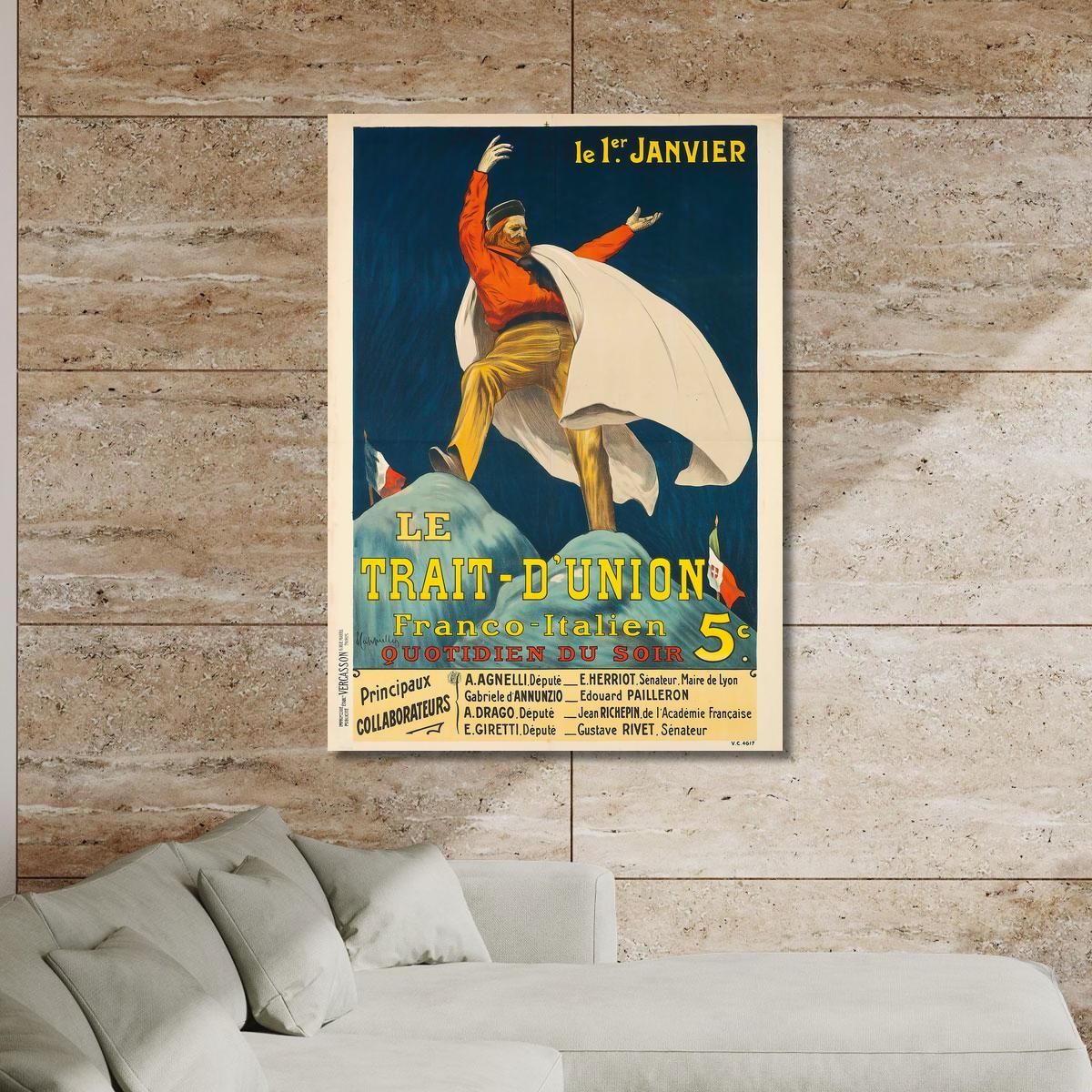 The Trait-D Union Leonetto Cappiello lcp73 canvas print 