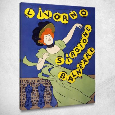 Livorno Bathing Season Leonetto Cappiello lcp75 canvas print 