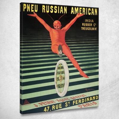 Russian American Tire Leonetto Cappiello lcp101 canvas print 