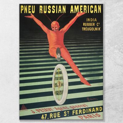 Russian American Tire Leonetto Cappiello lcp101 canvas print 