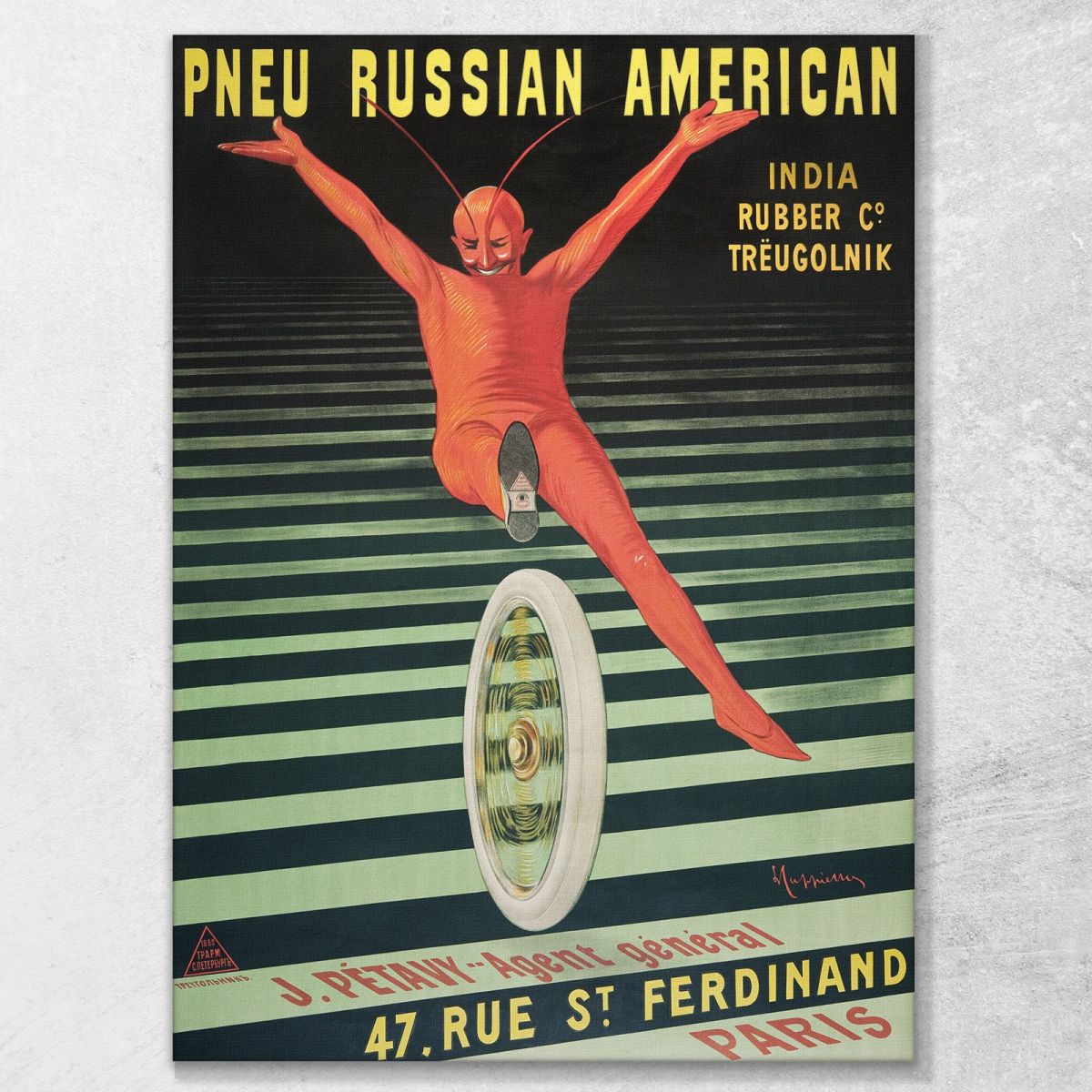 Russian American Tire Leonetto Cappiello lcp101 canvas print 