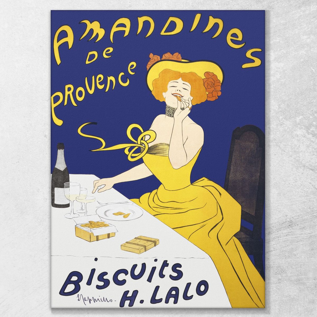 Woman Eating Almond Cookies Leonetto Cappiello lcp116 canvas print 