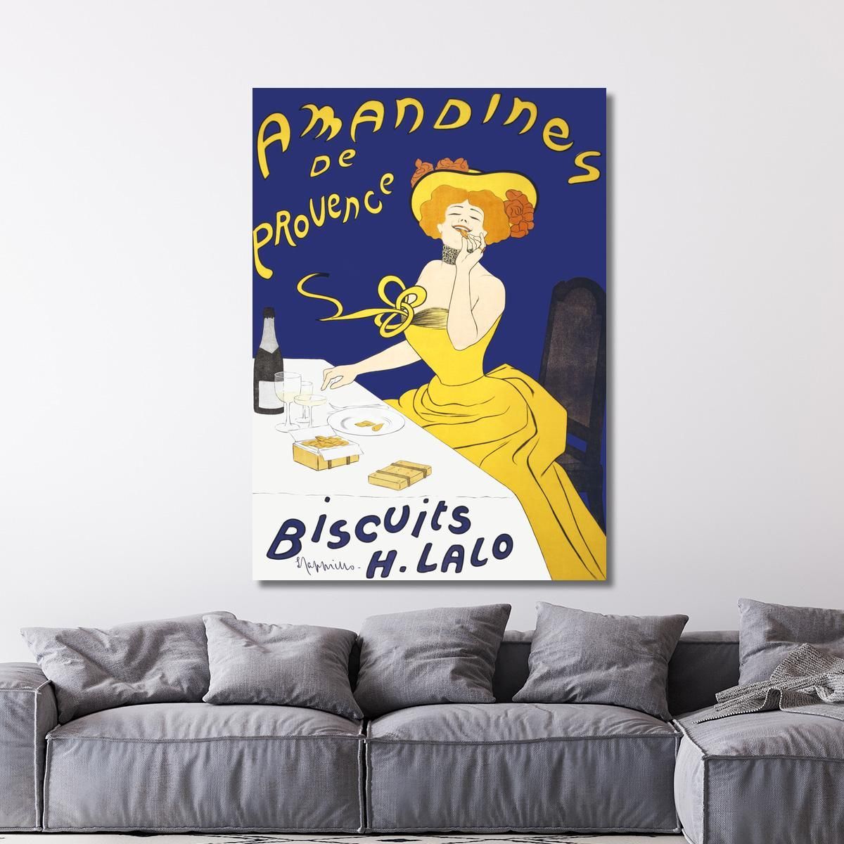 Woman Eating Almond Cookies Leonetto Cappiello lcp116 canvas print 