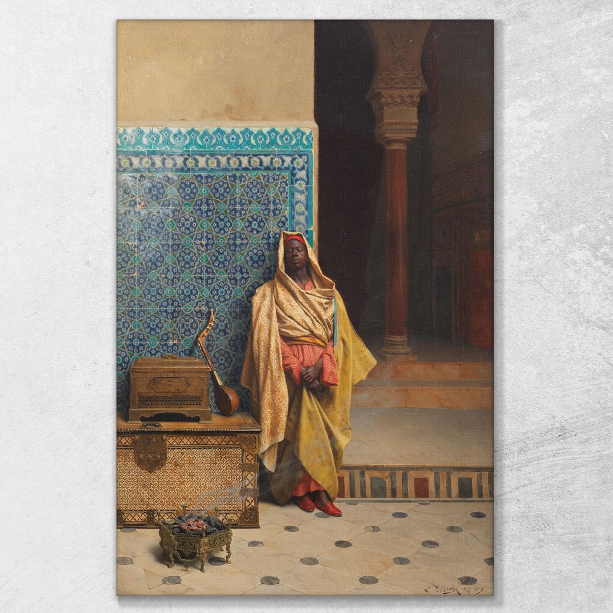 At The Mosque Ludwig Deutsch ldt9 canvas print 