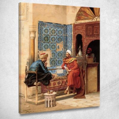 The Chess Game Ludwig Deutsch ldt23 canvas print 