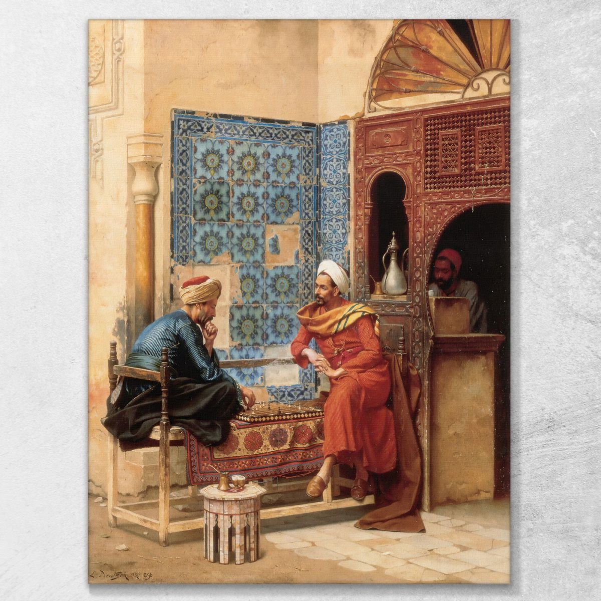 The Chess Game Ludwig Deutsch ldt23 canvas print 