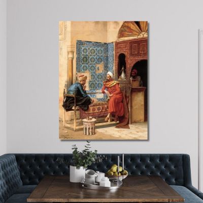 The Chess Game Ludwig Deutsch ldt23 canvas print 