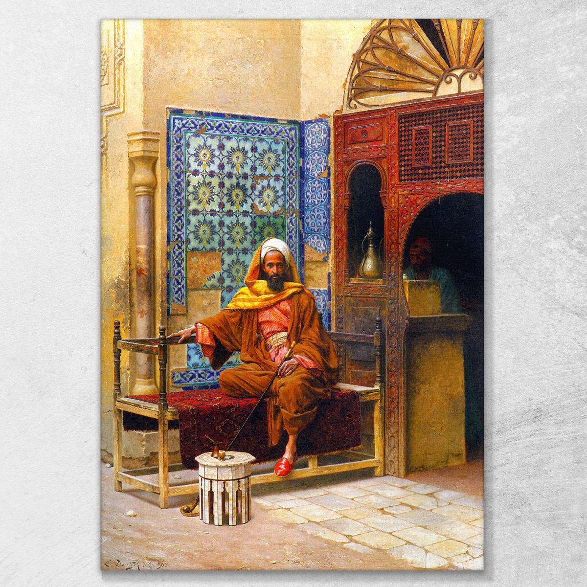 The Smoker Ludwig Deutsch ldt42 canvas print 