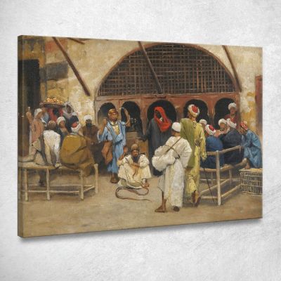 The Snake Charmers Ludwig Deutsch ldt43 canvas print 