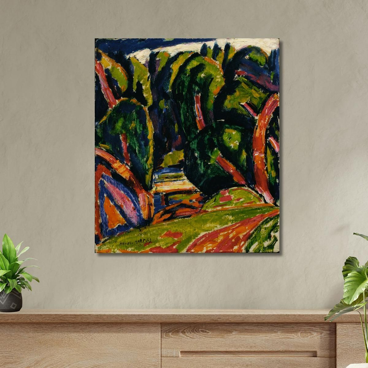 Red Tree Marsden Hartley mhr30 canvas print 