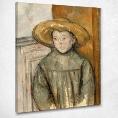 Boy With A Straw Hat Paul Cézanne pcz15 canvas print 