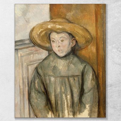 Boy With A Straw Hat Paul Cézanne pcz15 canvas print 