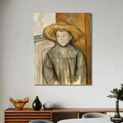 Boy With A Straw Hat Paul Cézanne pcz15 canvas print 