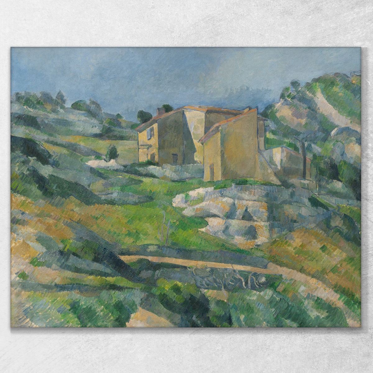 Houses In Provence The Riaux Valley Near L'Estaque Paul Cézanne pcz35 canvas print 