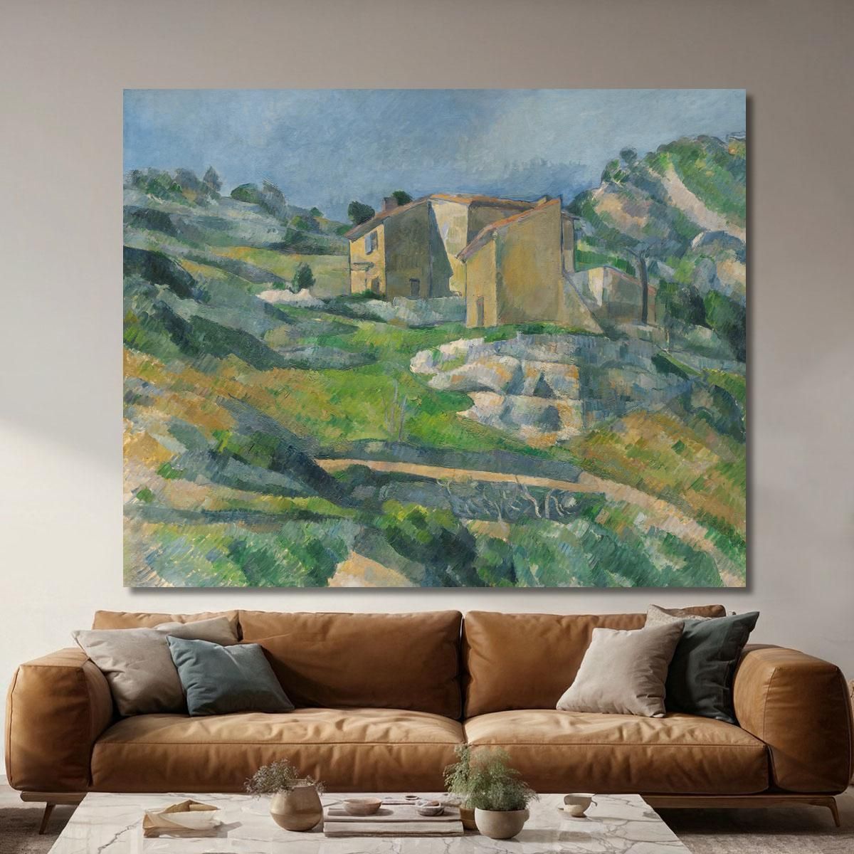 Houses In Provence The Riaux Valley Near L'Estaque Paul Cézanne pcz35 canvas print 