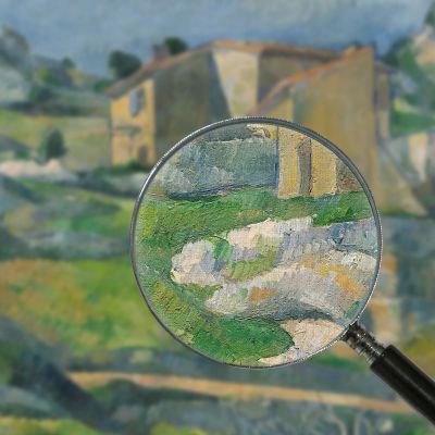 Houses In Provence The Riaux Valley Near L'Estaque Paul Cézanne pcz35 canvas print
