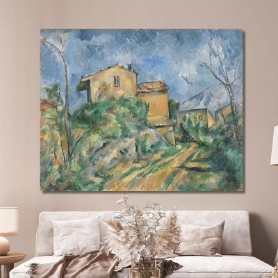 Casa Maria Con Vista Su Chateau Noir Paul Cézanne pcz56 canvas print 