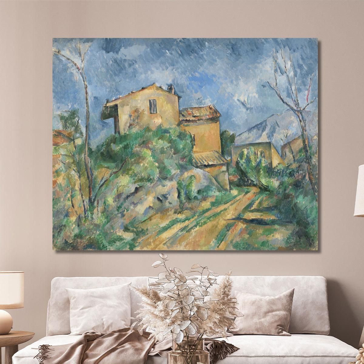 Casa Maria Con Vista Su Chateau Noir Paul Cézanne pcz56 canvas print 
