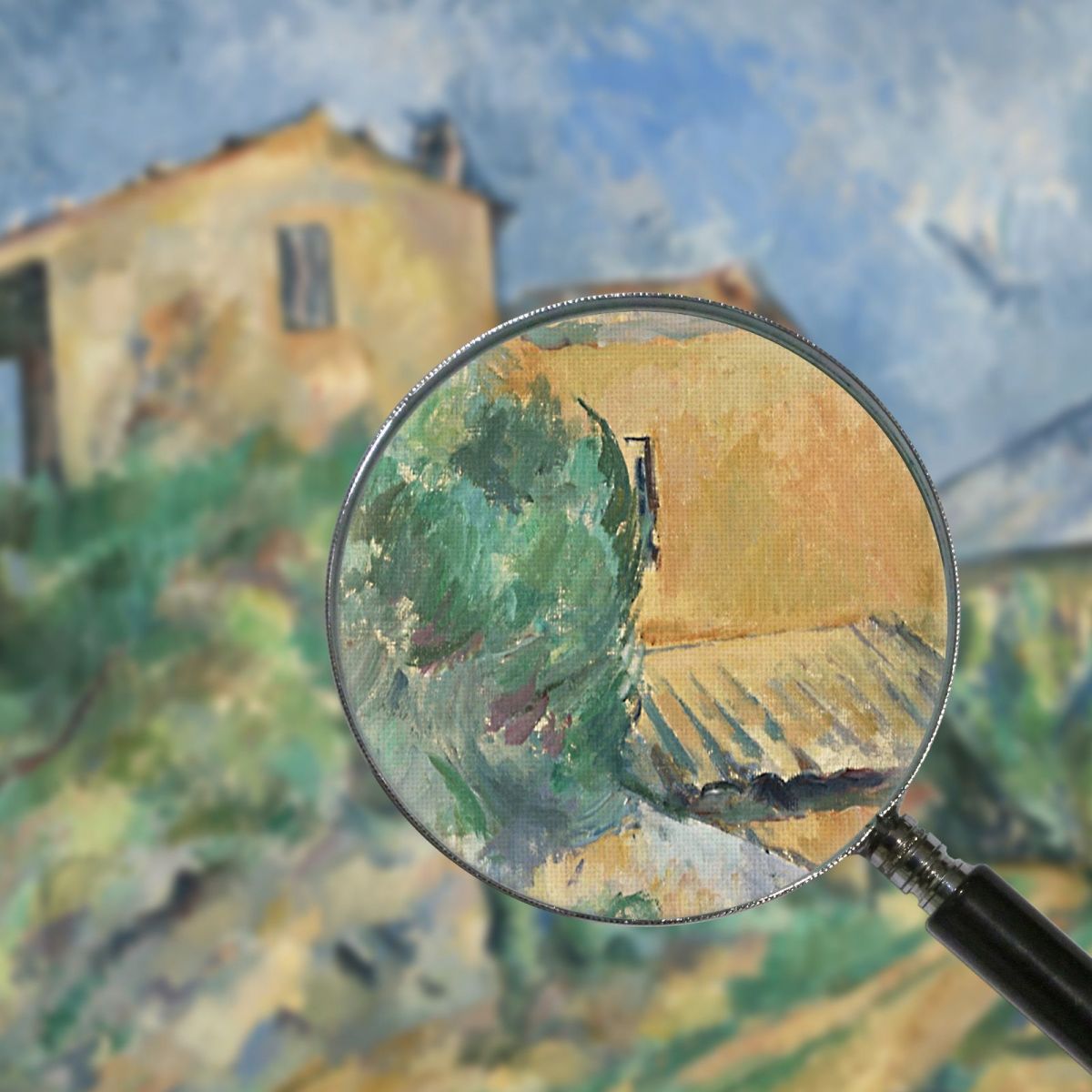 Casa Maria Con Vista Su Chateau Noir Paul Cézanne pcz56 canvas print
