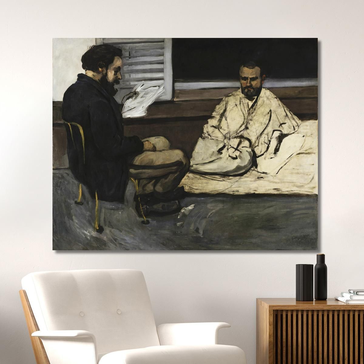 Paul Alexis Reading A Manuscript To Zola Paul Cézanne pcz71 canvas print 