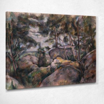 Rocks In The Forest Paul Cézanne pcz80 canvas print 