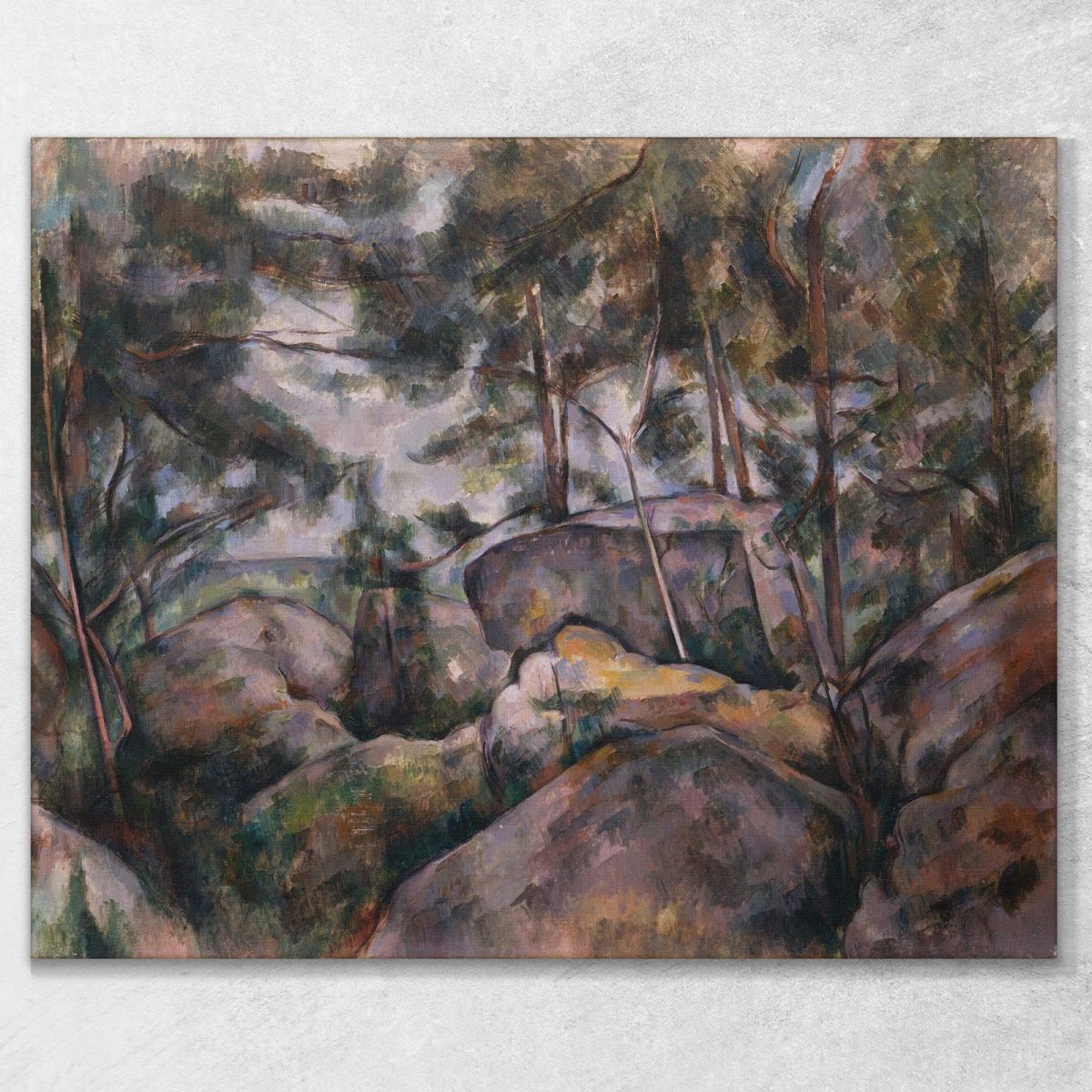 Rocks In The Forest Paul Cézanne pcz80 canvas print 