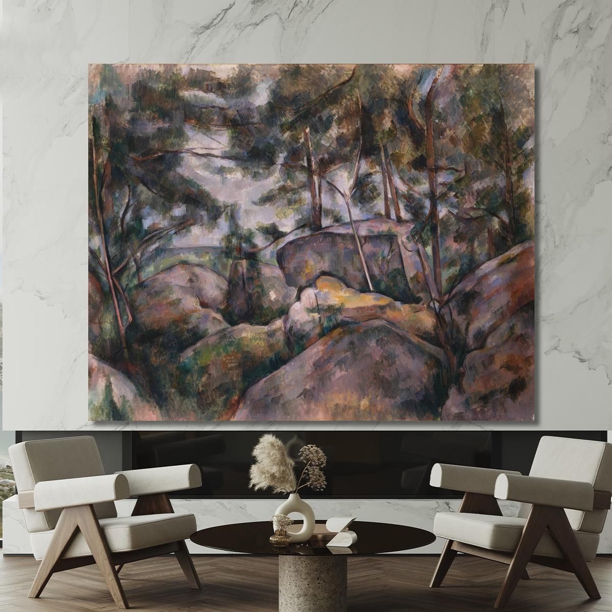 Rocks In The Forest Paul Cézanne pcz80 canvas print 