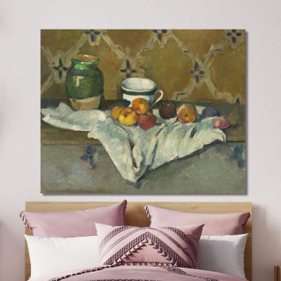 Still Life With Jar Cup And Apples Paul Cézanne pcz97 canvas print 