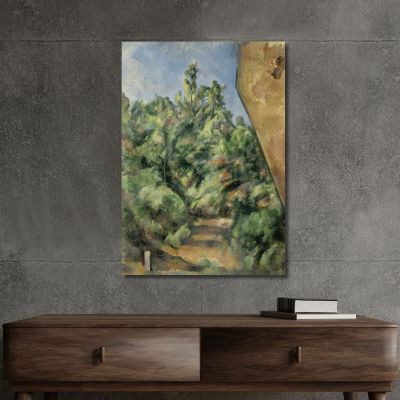 The Red Rock Paul Cézanne pcz125 canvas print 