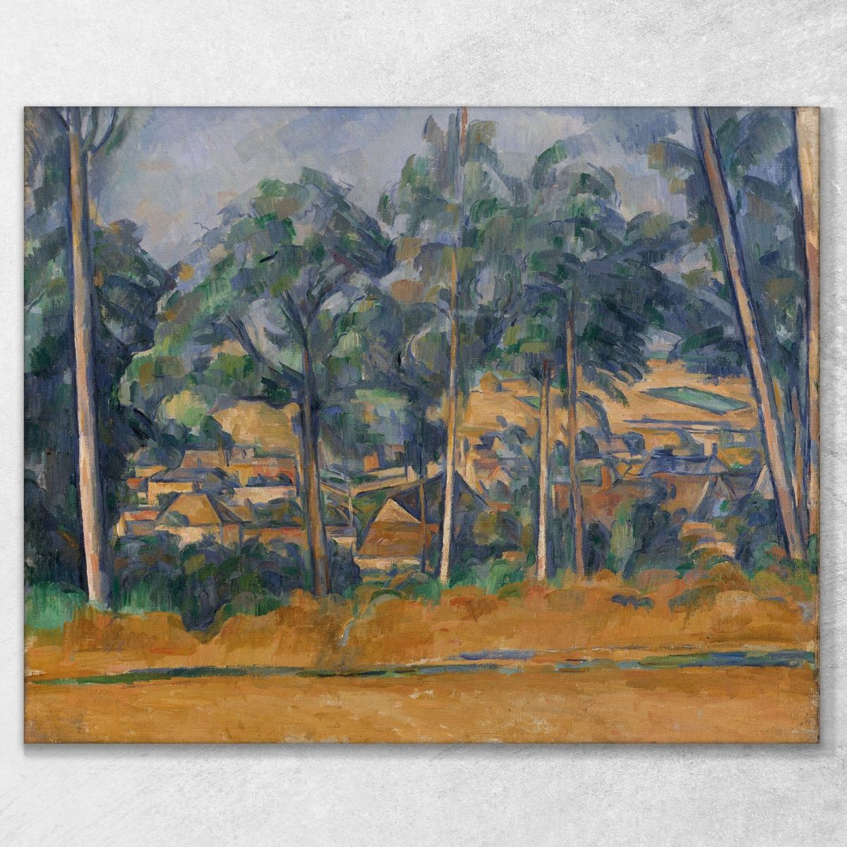 Village Among The Trees Paul Cézanne pcz136 canvas print 