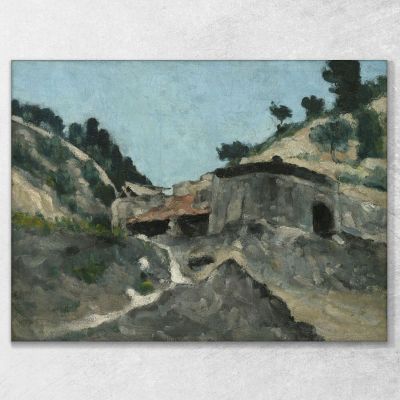 Landscape With Water Mill Paul Cézanne pcz167 canvas print 