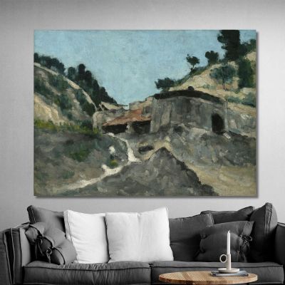 Landscape With Water Mill Paul Cézanne pcz167 canvas print 