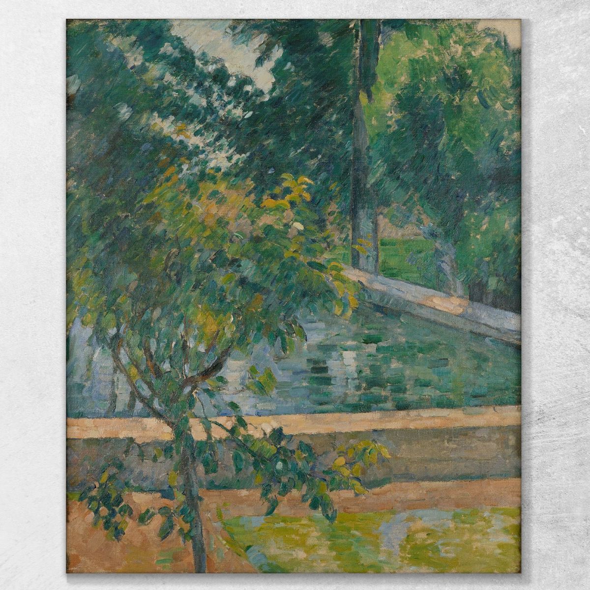 The Pool At Jas De Bouffan The Pool At Jas De Bouffan Paul Cézanne pcz168 canvas print 