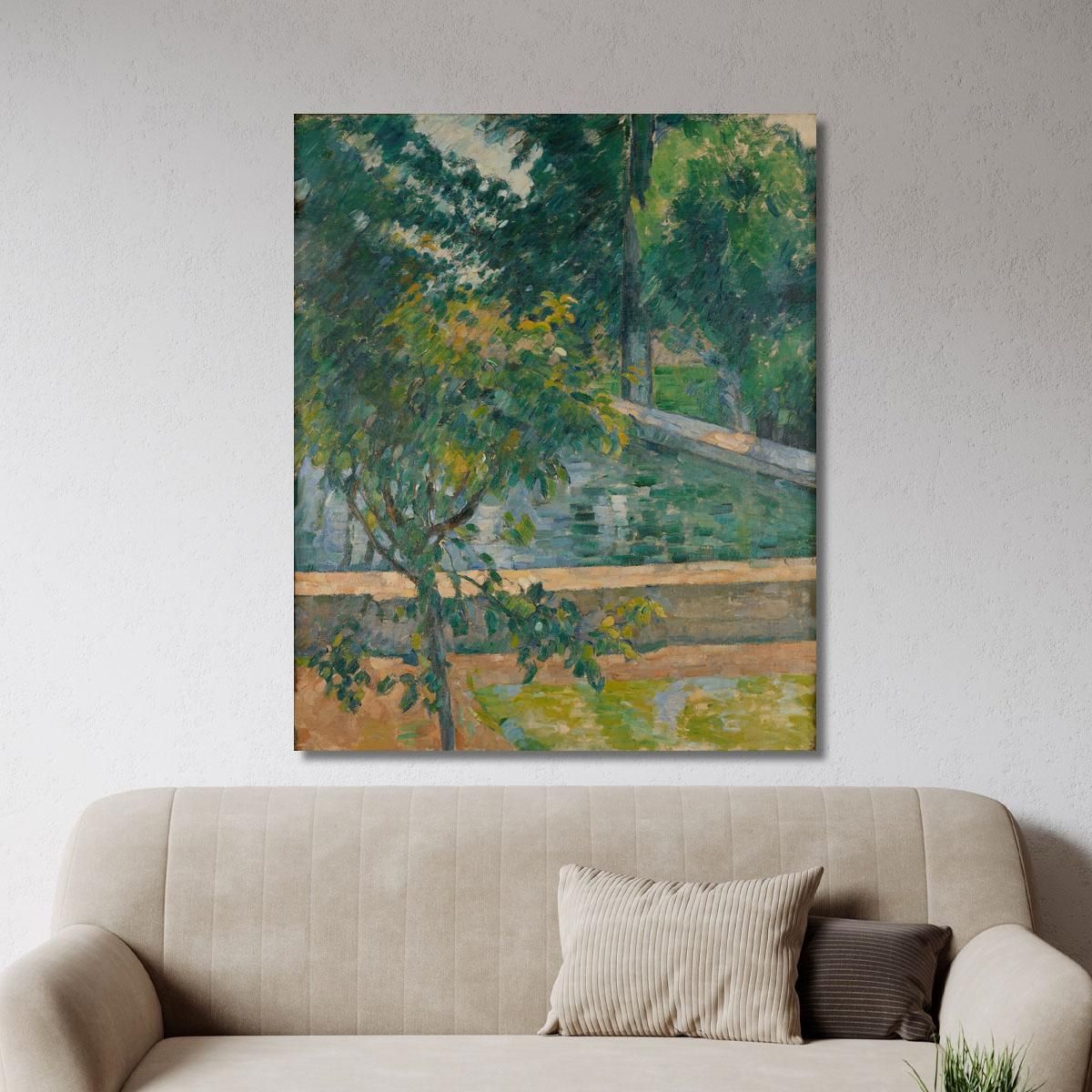 The Pool At Jas De Bouffan The Pool At Jas De Bouffan Paul Cézanne pcz168 canvas print 