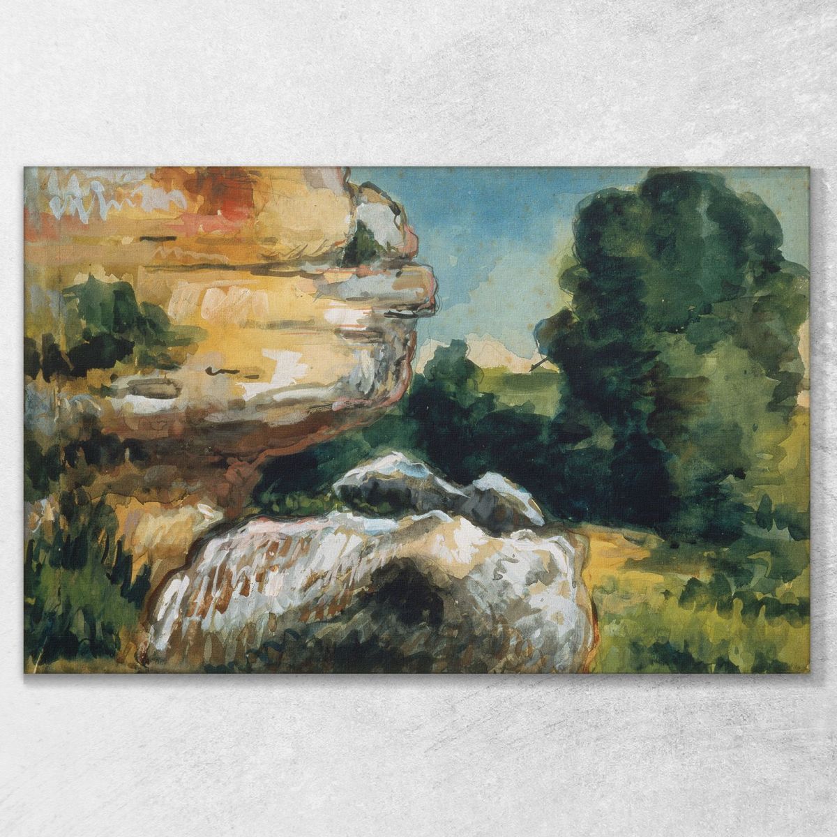 Rocks Paul Cézanne pcz205 canvas print 