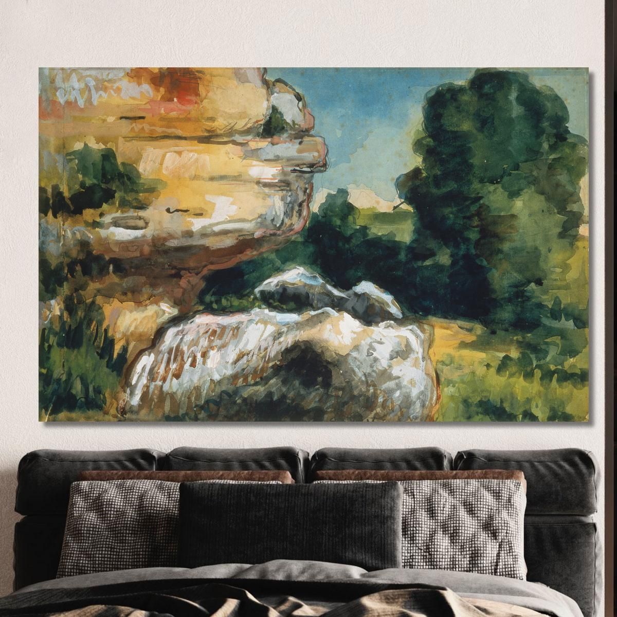 Rocks Paul Cézanne pcz205 canvas print 