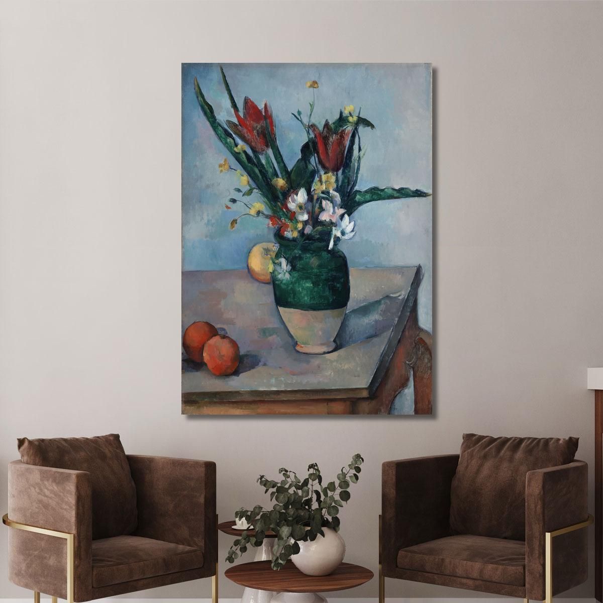 The Vase Of Tulips Paul Cézanne pcz235 canvas print 