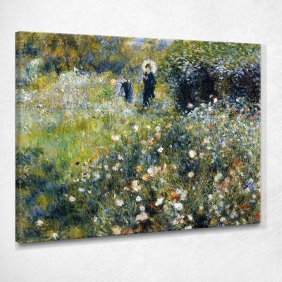 Woman With A Parasol In A Garden Pierre-Auguste Renoir par30 canvas print 