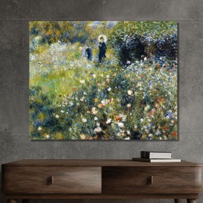 Woman With A Parasol In A Garden Pierre-Auguste Renoir par30 canvas print 