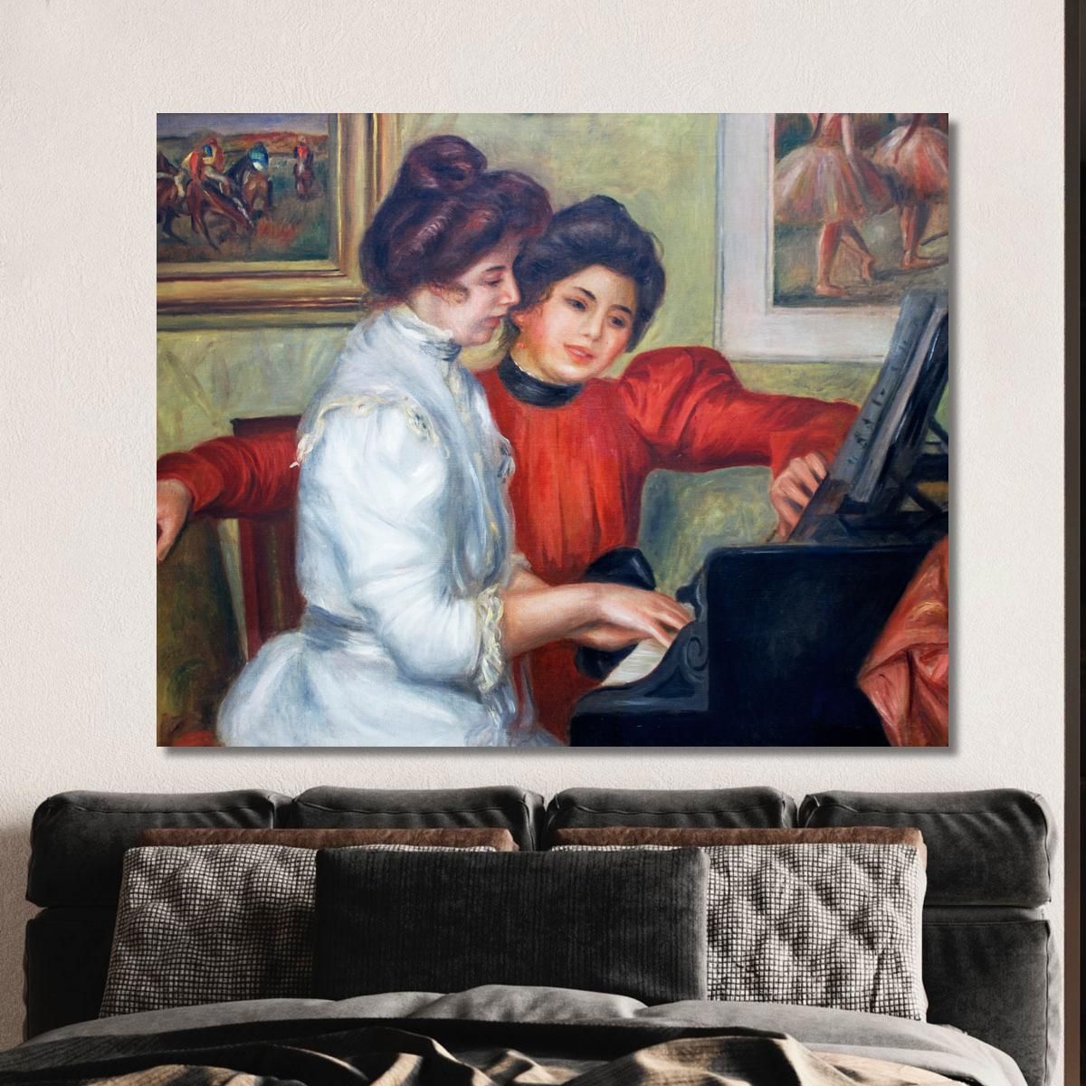 Yvonne And Christine Lerolle At The Piano Pierre-Auguste Renoir par32 canvas print 