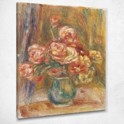 Vase Of Roses Pierre-Auguste Renoir par33 canvas print 