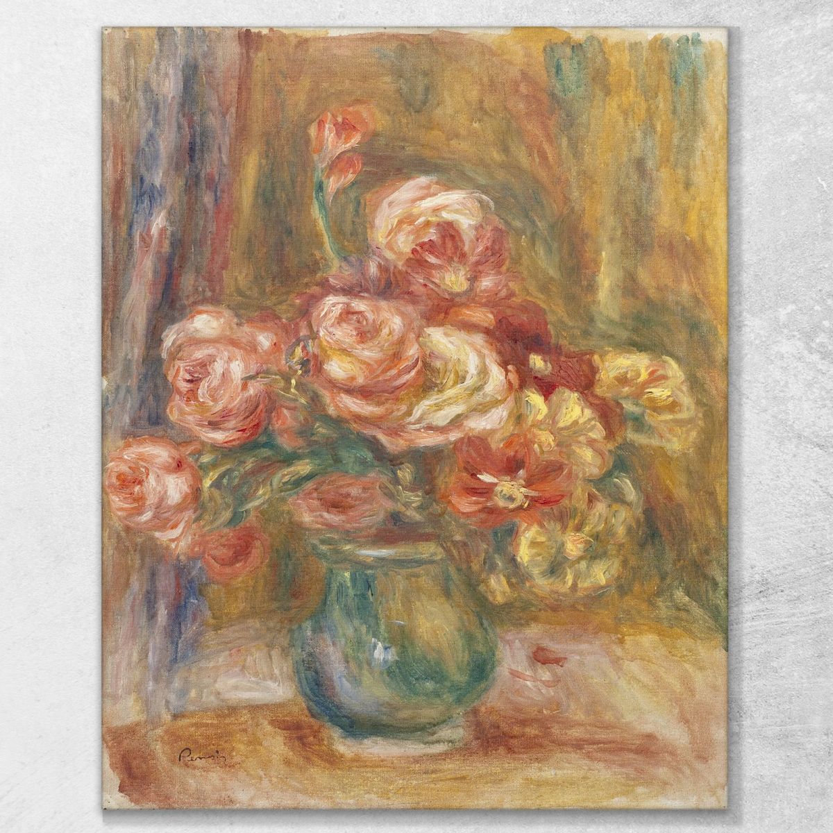 Vase Of Roses Pierre-Auguste Renoir par33 canvas print 