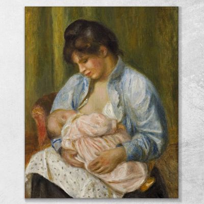 A Woman Nursing A Child Pierre-Auguste Renoir par34 canvas print 