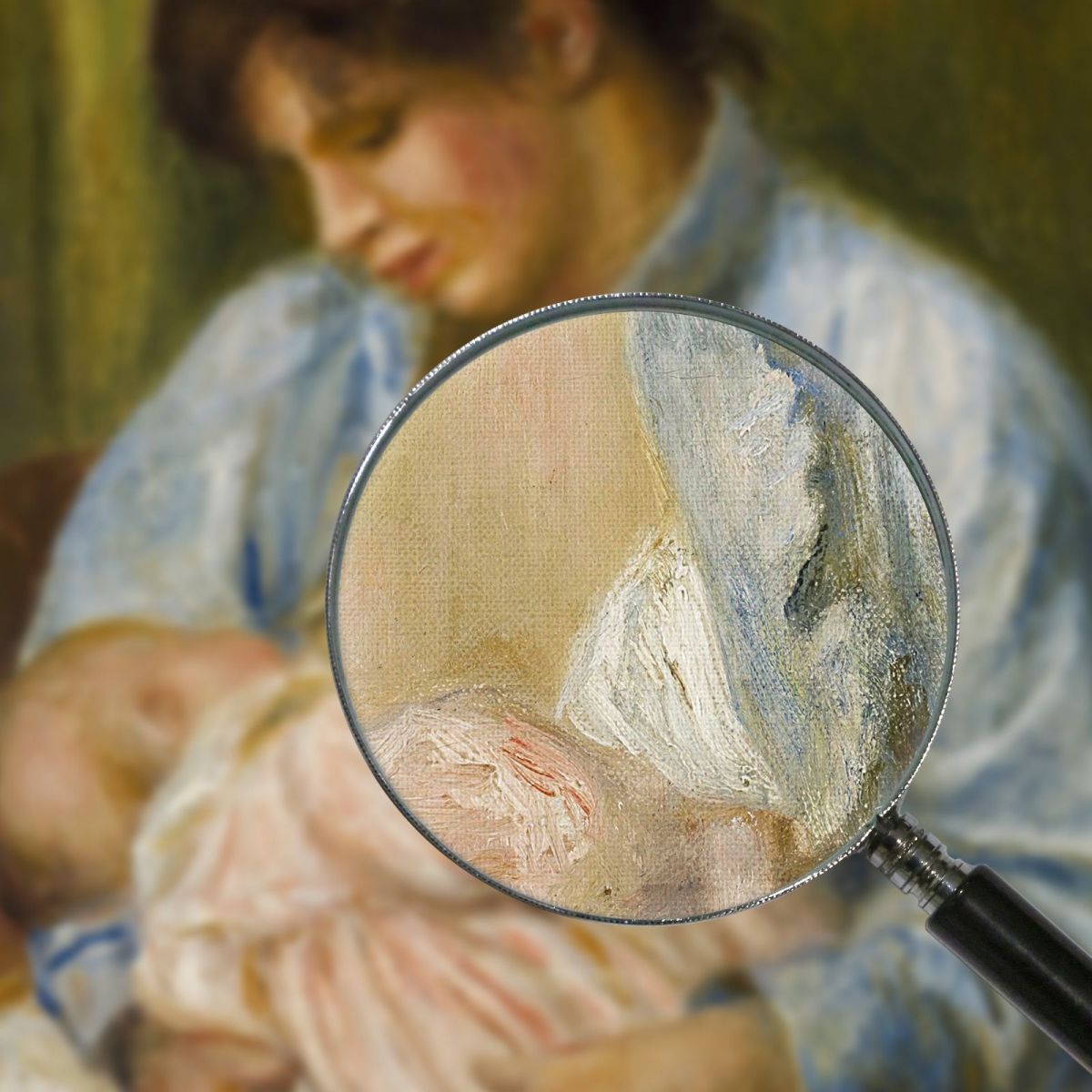 A Woman Nursing A Child Pierre-Auguste Renoir par34 canvas print